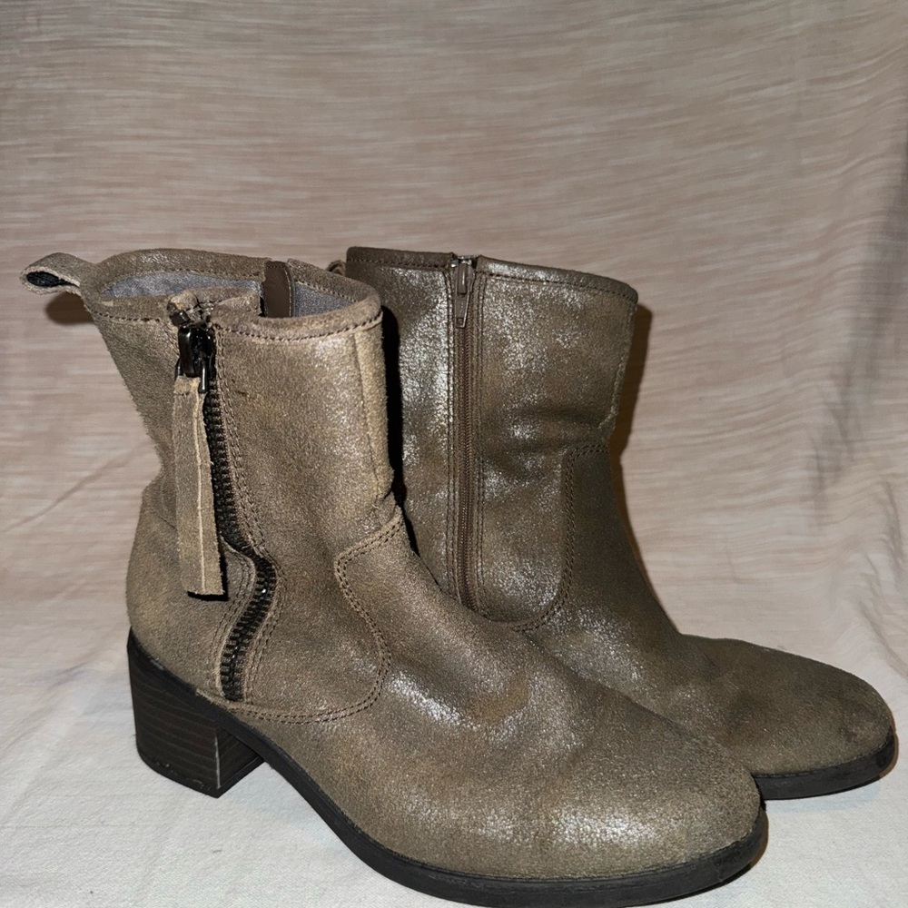 Clarks Metallic Brown Ankle Boots